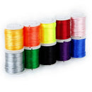 10 Rolls mixed cord in Nylon of colour beads chain of thread for the craft  H1A8