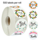 500pcs Floral Thank You Label Stickers Wedding Party Crafts DIY Gift PackagSEAU
