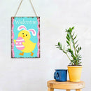 Easter Rabbit Egg Wood Hanging Plaque Ornament Festival Decoration Pendant