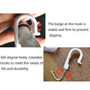 7Pcs Holder 360 Degrees Rotated Organizer Storage White Kitchen S Shape Hook