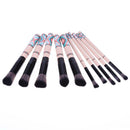10pcs/set Professional Cosmetic Brushes Soft Bohemia Fashion Makeup Brushes A