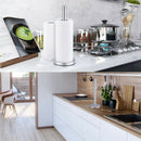 1X(Stainless Steel Kitchen Roll Paper Holder Bathroom Toilet Paper Stand Ti