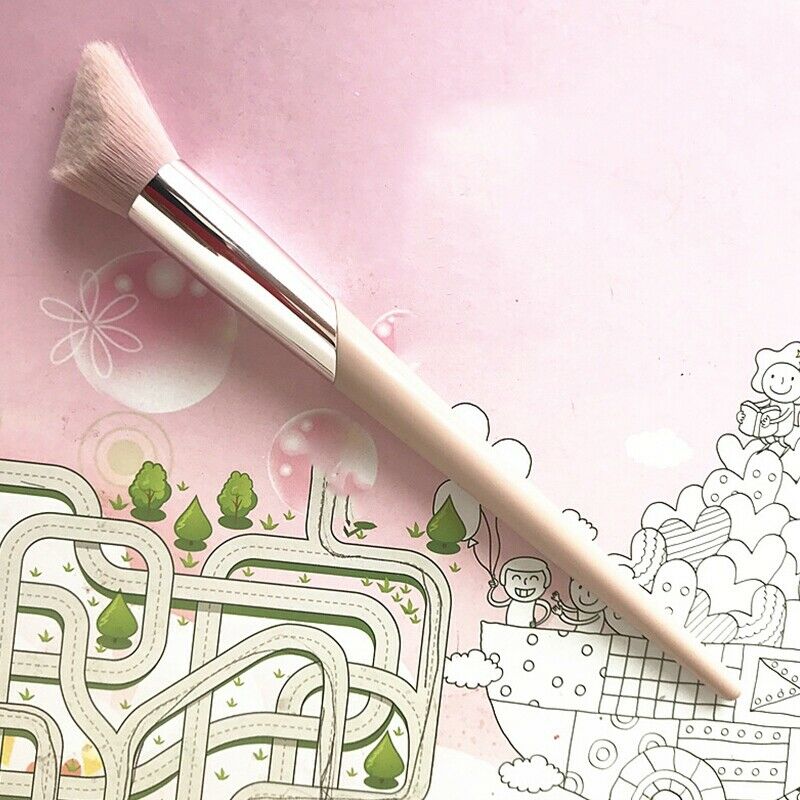 1Pcs Angled Blush Makeup Brush Contour Blusher Face Cheek Nose Loose Power  U7H5