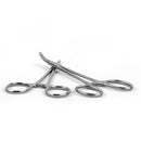 1x Forceps Hemostatic Clamp Curved Tweezers Medical Surgical Serrated jaw N E8V9