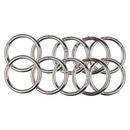 10PCS ROUND CARABINER CAMPING SPRING SNAP CLIP HOOK CLASP KEYCHAIN KEY RING 49MM