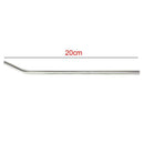 1pc Reusable Stainless Steel Milk Drinking Tube Straw Bend Pipette Suction Pipes