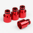 8x High Quality Fuel Injector Adapters for Acura B16 B18 D16Z D16Y Black+Red