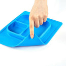 Children's Plate BPA Free Non Slip Baby Plate Silicone Plaid Placemat for C