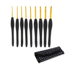9pcs Soft Handle Aluminium Crochet Hooks Knitting Needles Set Case 2mm-6mm