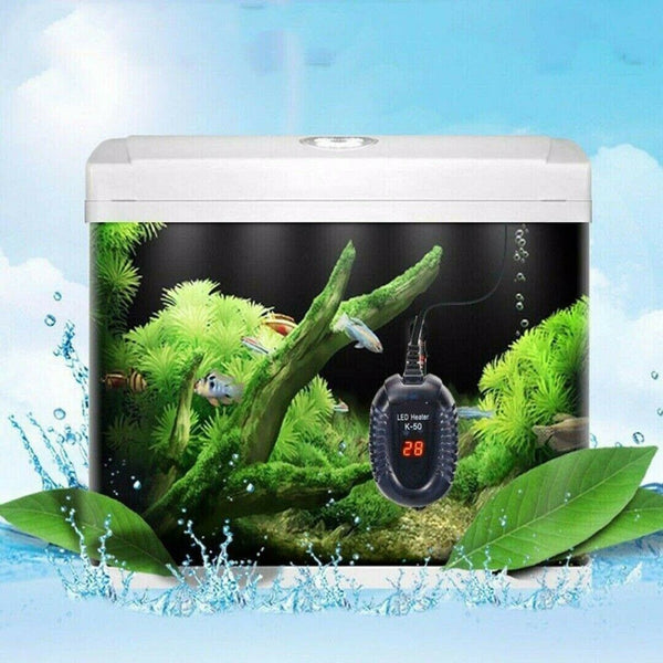 Aquarium Fish Tank LED Display Digital Water Heater Submersible Thermostat 220V