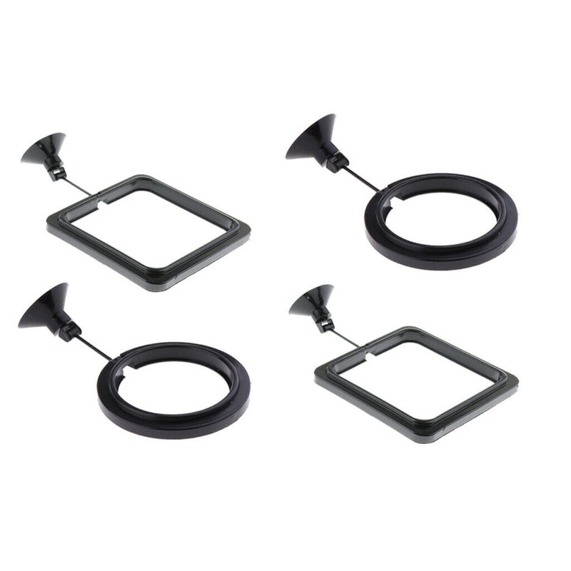 4 x Practical Floating Food Square and Round Circle - Reduces Waste & Maintains