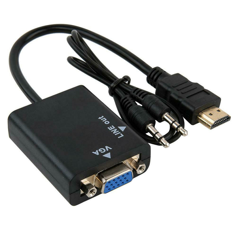 HW-2201 1080P HDMI to VGA Converter Adapter Digital Analog 3.5mm Audio Jack