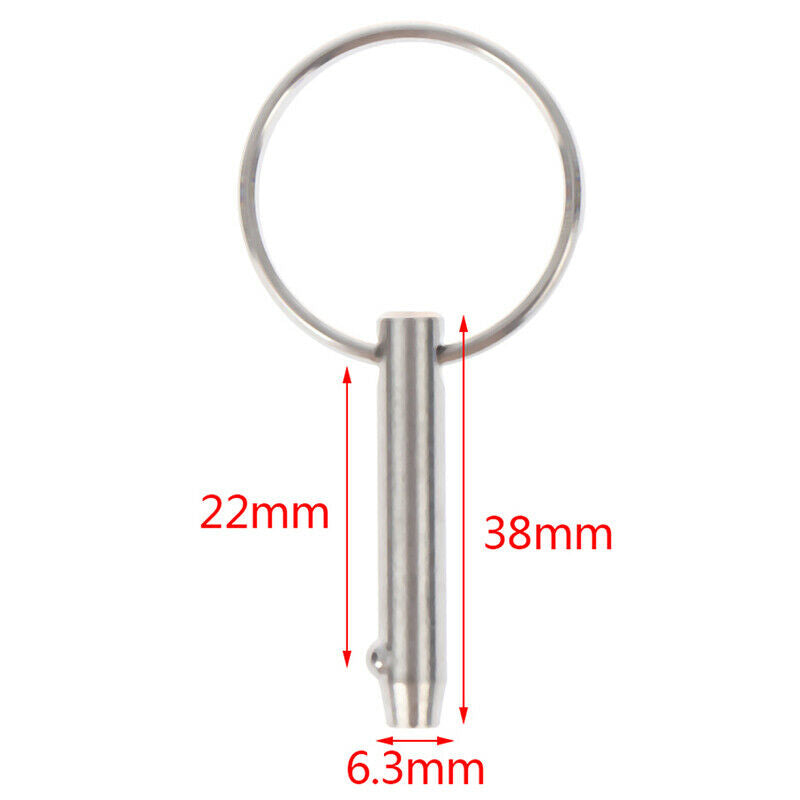 Marine Grade 1/4 inch Quick Release Ball Pin for Boat Top Deck Hinge Marine