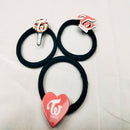 3pcs Girls Cute Rubber Band Elastic Hair Ties Ropes Women Ponytail Holder A