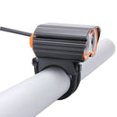 8000LM USB 2XCREE XM-L T6 LED Head Lamp Light Bicycle Headlight (Black)