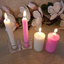 2Piece Spire Cylinder Shaped Plastic Clear Candle Molds Candle Making Crafts