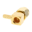 10 Pack SMA Male Plug Crimp Right Angle RF Coax Connector for RG316 RG174 LMR100