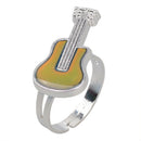 Women's Magic Guitar Shape Mood Change Color Ring Fashion Mood Ring Jewelry