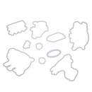 Pig Silicone Clear Stamp+Metal Cutting Dies Stencil Frame Scrapbook Decor