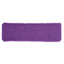 Athletic Sports Terry Stretch Sweat Band Headband Purple 2 Pcs I6T6