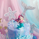 Biling Star Fishtail Shell Starfish Mermaid Cake Topper for Dessert Decor Hn
