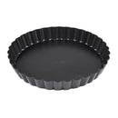Round Aluminum Alloy Non Stick Loose Base Pie Tart Quiche Tin Black (6 Inch X1S8