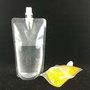100 Pcs Stand-Up Plastic Drink Bag Spout Pouch For Beverage Liquid Juice Mi