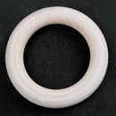 Unfinished Blank Wooden Teether Rings Maple Wood Baby Teething Craft DIY To F9B1