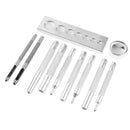 11pcs DIY Leather Tools Set Snap Rivet Fastener Buttons Install Tool Kit