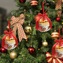 Christmas Tree Pendant Cute Ball Ornaments Home Decor for Xmas (B-9.7cm)