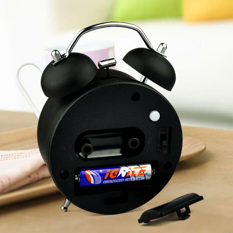 Twin Bell Alarm Clock Loud Retro Alarm Clock Quartz Operated with Nightlight