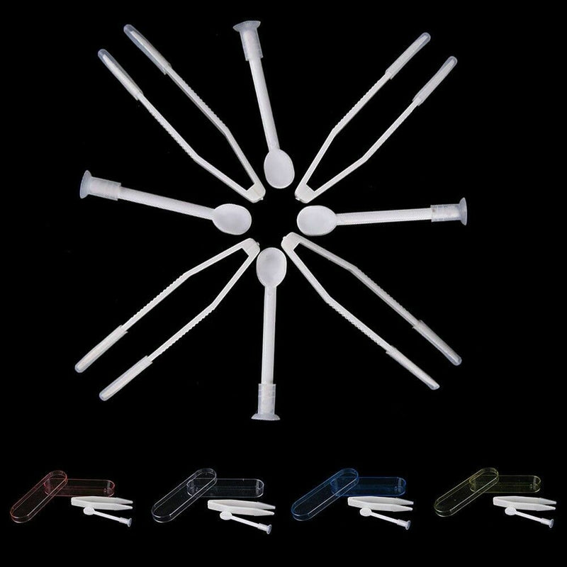 2 Pcs Eyes Care Contact Lenses Plastic Tweezers Insert Remover Random Color B8L5