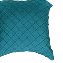 2Pcs Blue Velvet Pillow Covers Geometric Embossment Cushion Covers 20x20inch