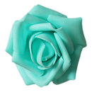 100Pcs Foam Rose Head Artificial Flower Bouquet Wedding Decor Blue+Rosy