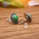 5Pairs Boho Women Turquoise Beads Earrings Retro Jewelry Ear Stud Earrings Set