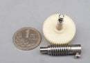 Metal Worm Wheel  Plastic Gear Reducer Reduction Gearset for DIY AccessoriesOZ