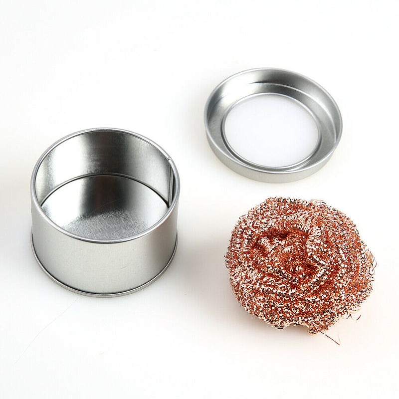 2pcs 599B Soldering Sponges Solder Iron Tip Cleaner Metal Wire with Stand  A