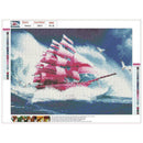 5D DIY Full Drill Diamond Painting Sailing Ship Cross Stitch Embroidery Kit