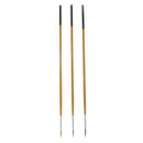 3pcs Wood Handle Round Pointed Tip Paint Brush for Nail Art Face Painting
