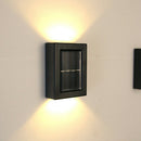2pcs LED Solar Light Outdoor Wall Lamp for Garden Yard Decor (Warm Light) A