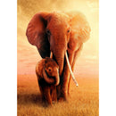 5D DIY Full Round Drill Diamond Painting Snuggle Elephant Cross Stitch Kit A