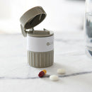 New 4 In 1 Portable Pill Case Medicine Splitter Grinder Pill Cutter StorageS Ew