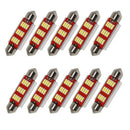 10Pcs Festoon Dome 4014 12SMD 36MM Canbus No Error LED License Plate Light Lamp