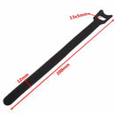 100pcs Reusable T-type Self-adhesive Buckle Cloth Cable Ties Management Belt