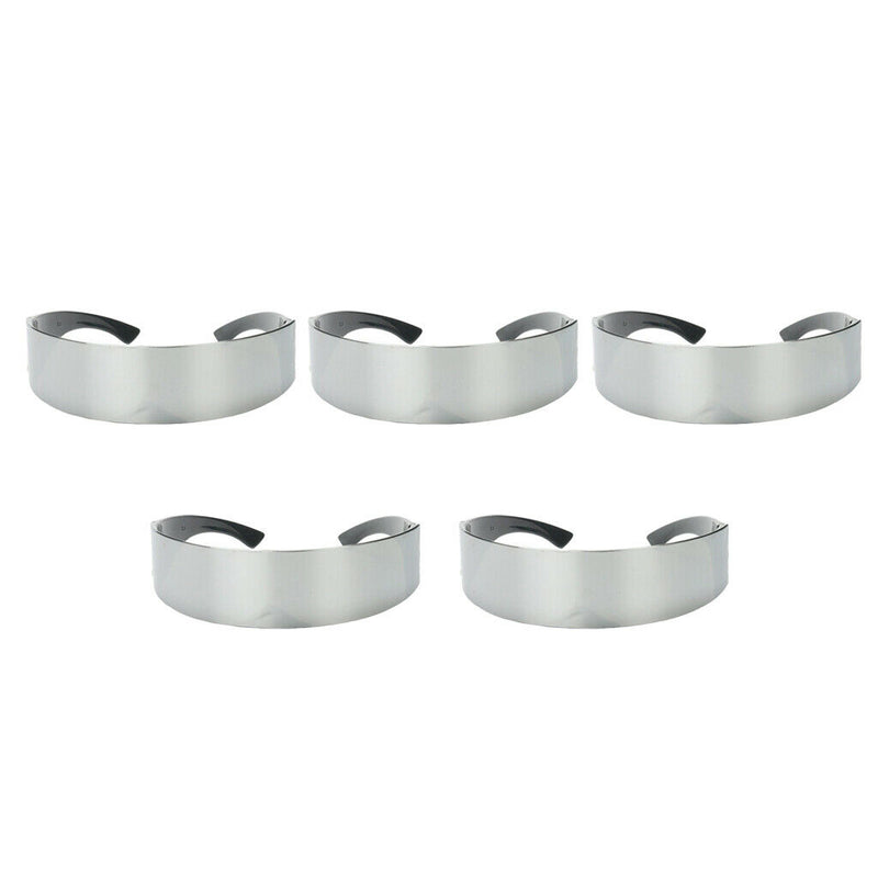 5pcs Narrow Metallic Futuristic Soldier Space Alien Robot Sunglasses