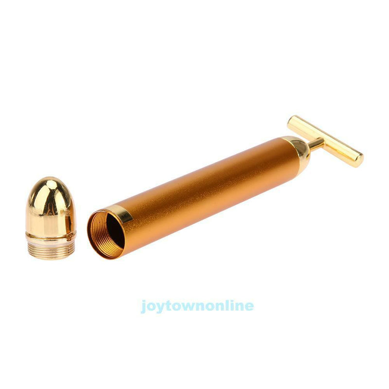 Electric Vibration Face Massager Skin Care Bar Portable T Shape Beauty Device