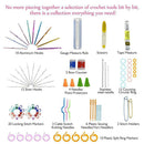 90pcs Aluminum Crochet Hooks Knit Weave Craft Sweater Sewing Needles Set