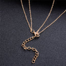 Boho Multilayer Moon Pendant Necklace Choker Chain Statement Necklace Jewelry  Z