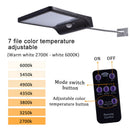 Upgraded 48 leds Solar Light Color Adjustable With Controller Three Modes W