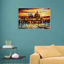 Full Drill 5D Diamond Painting DIY Seaside Castle Embroidery Cross Stitch  A
